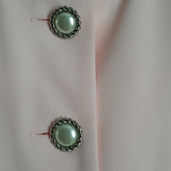 HP⭐ Vintage A.J. Bari Studio Beaded Jacket 2-Piece Semi-Formal Peach Suit Size 6 - Picture 4 of 9